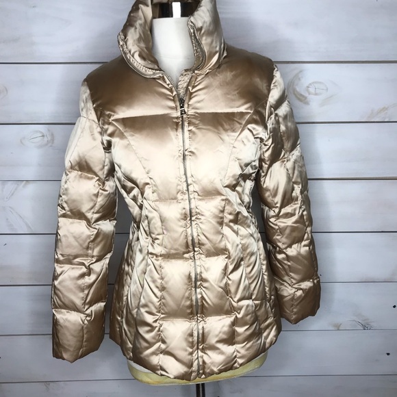 Andrew Marc Jackets & Blazers - Andrew Marc | Metallic Gold Goose Down Puffer Coat
